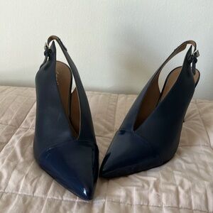 Calvin Klein blue sling back pumps